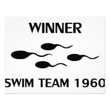 winner swim team 1960 icon personalized invite