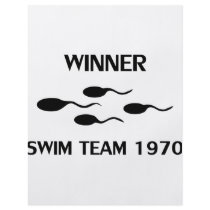 winner swim team 1970 icon custom flyer