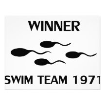 winner swim team 1971 icon custom invitation
