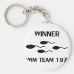 winner swim team 1974 icon key chains