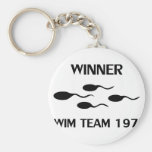 winner swim team 1975 icon key chains