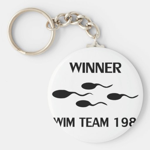 winner swim team 1988 icon keychain