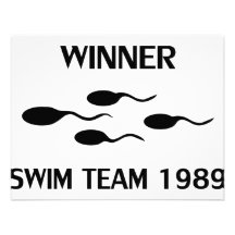 winner swim team 1989 icon personalized invite