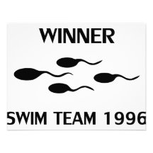 winner swim team 1996 icon custom invitations