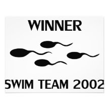 winner swim team 2002 icon custom invitation