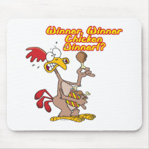 winner winner chicken dinner irony humour mouse pads