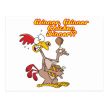 winner winner chicken dinner irony humour post cards