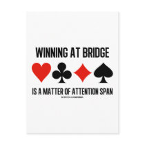 Winning At Bridge Is A Matter Of Attention Span Post Card