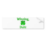 Winning Charlie Sheen St. Patrick's Day bumper stickers