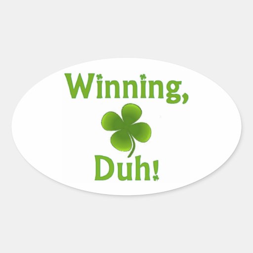 Winning Charlie Sheen St. Patrick's Day Sticker