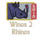 Winos to Rhinos Logo on Nape embroidered shirts