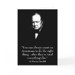 Winston Churchill and Funny Quote cards
