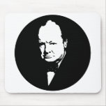 Winston Churchill -- Black and White mousepads
