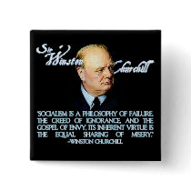 Winston Churchill on Socialism Buttons