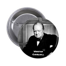 Winston Churchill Pinback Buttons