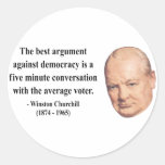 Winston Churchill Quote 10b Round Stickers