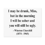 Winston Churchill Quote 2a postcards