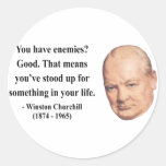 Winston Churchill Quote 3b Round Stickers