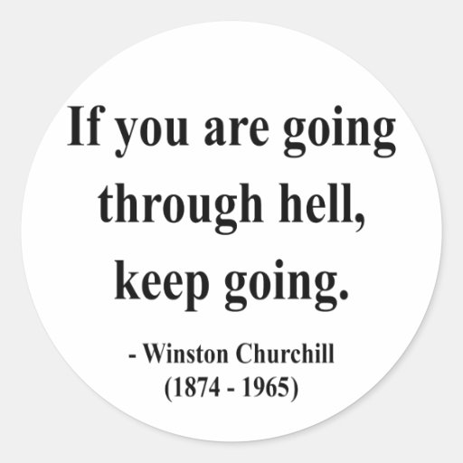 Winston Churchill Quote 4a Round Stickers