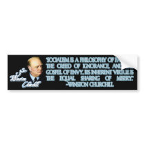 Winston Churchill Quote on Socialism Bumper Stickers