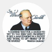Winston Churchill Quote on Taxation Stickers