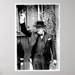 Winston Churchill, V for Victory Print