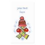 Winter Accessories Gift Tag or Label business cards