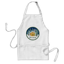 Winter Adirondack Mountain Cabin Apron