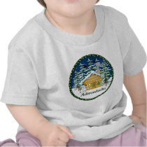 Winter Adirondack Mountain Cabin Tee Shirts