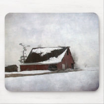Winter Barn Mouse Pad