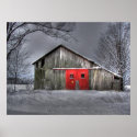 Winter Barn posters