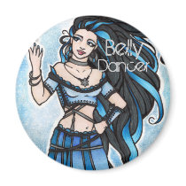 Winter Belly Dancer Art Refrigerator Magnets