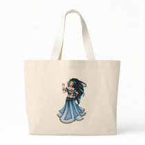 Winter Belly Dancer Tote Bags