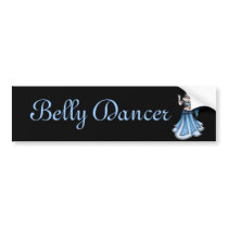 Winter Belly Dancer Sticker Bumper Sticker