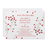 Winter Berries Holiday Invitation Red & White