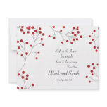 Winter Berry White RSVP invitations