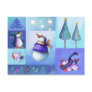 Winter blue postcards