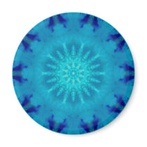 Winter Blue Snowflake Pattern Magnet