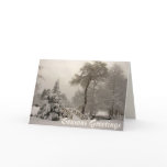 Winter Bridge Greeting Card Custom or Blank Card