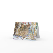 Winter Bunnies Greeting Cards