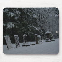 Winter Cemetery with Orb Mouse Pads