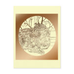 Winter Coat in Sepia Post Card postcards