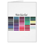 Winter Colour Chart Card