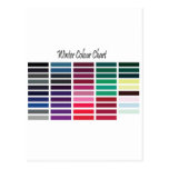 Winter Colour Chart Post Card