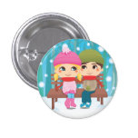 Winter Couple Button