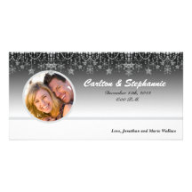 Winter Diamond Wedding Photo Birth Announcement Photo Card Template