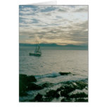 Winter Evening Sail on the Pacific Coast Cards