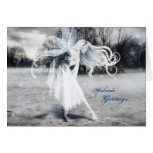 Winter Fairy Yule Greeting Cards