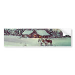 WINTER FARM  by SHARON SHARPE Bumper Sticker