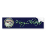 WINTER FARM & WREATH by SHARON SHARPE Bumper Stickers